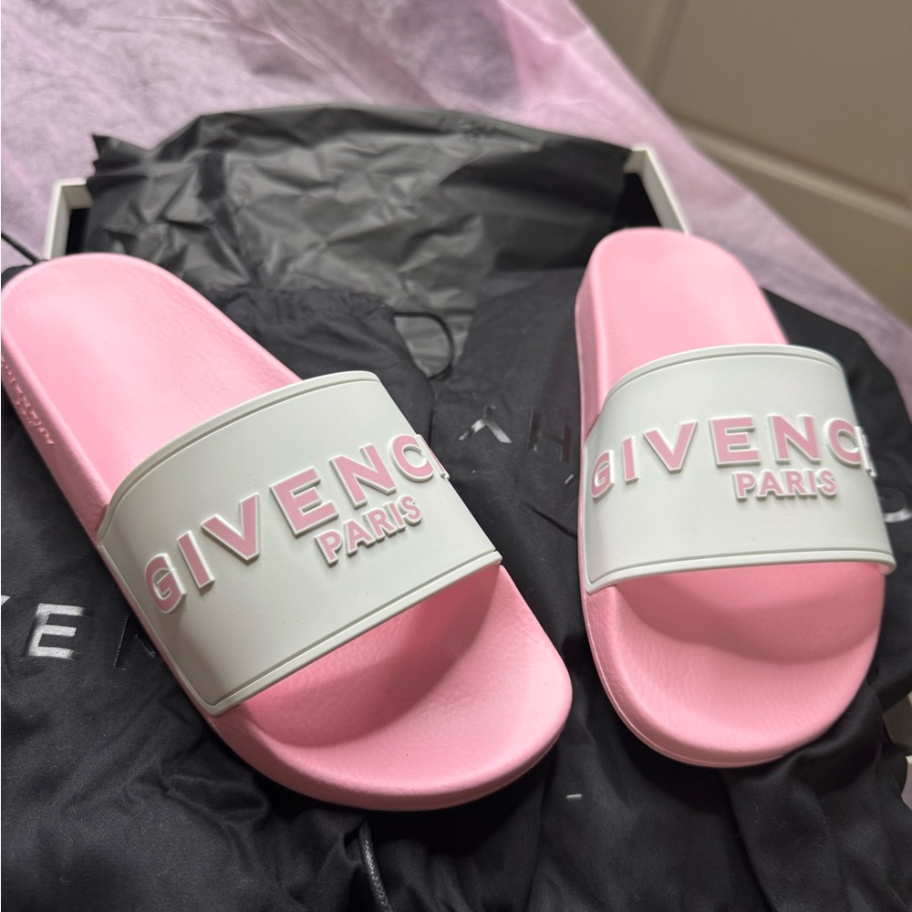 Givenchy Pink and White slides